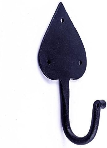 Renovators Supply Manufacturing Spade Single Coat Hook, Cast Iron Black Powder - Image 7