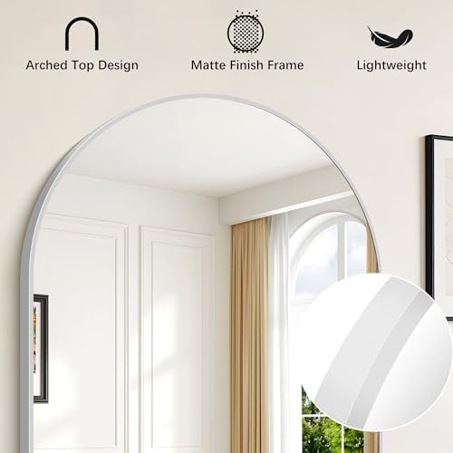 FORBATH Arched Bathroom Mirror 20x40 Inch, Hanging or Leaning Against Wall - Image 7