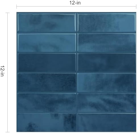 Select 5 Pack Peel and Stick Backsplash Square Tiles, 12x12 in - Image 6