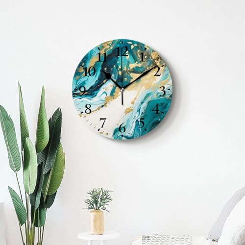 Round Analog Wall Clocks Non-Ticking Silent Clock Battery Operated Clcoks - Image 7
