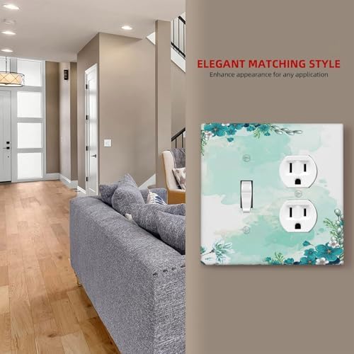 Wallplates Blue Green Flowers Light Green Watercolor Patterns 1 Toggle 1 Duplex - Image 7