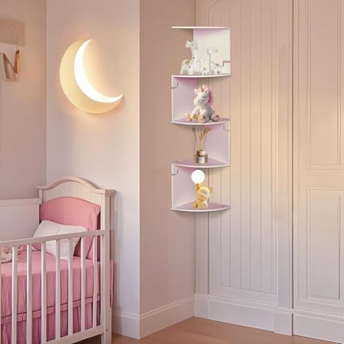 ShellKingdom Corner Shelf Wall Mount, 5 Tier Corner Bookshelf, Floating Display - Image 7