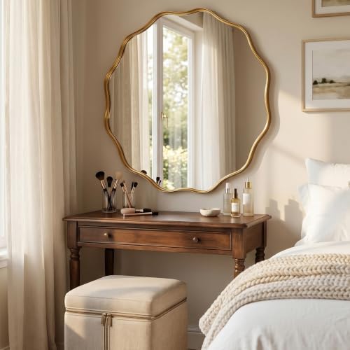 VooBang Gold Scalloped Circle Mirror - Image 7