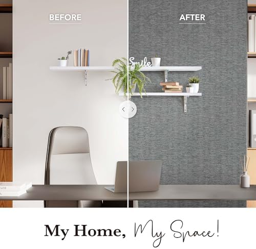 GoDear Design Gray Textured Wallpaper Cabinet Covers - Image 6