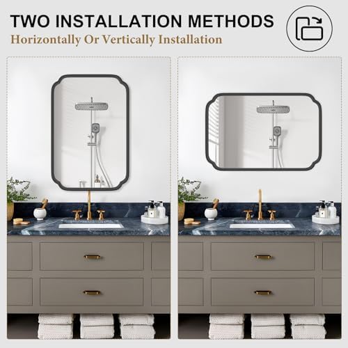 Ferytange Black Bathroom Mirror - Image 6