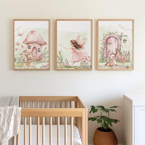 Fairy Girl Nursery Wall Art Magic Canvas Wall Decor Fairy Garden Poster Fantasy - Image 7