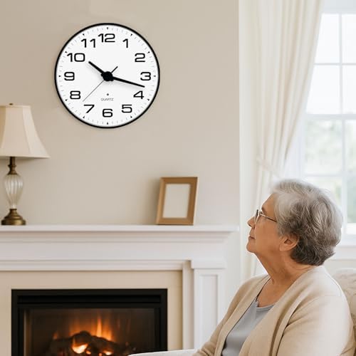JoFomp Lighted Wall Clocks Battery Operated, 10 Inch Wall Clock - Image 6