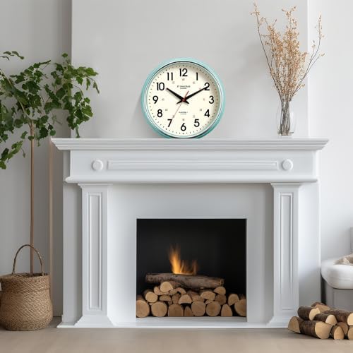Wall Clock Metal 12.4" Vintage Retro Wall Clocks Countryside Style Silent Non - Image 6