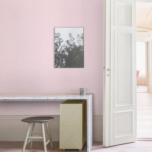 15.75"x393.7" Grasscloth Peel and Stick Wallpaper Pink - Image 6