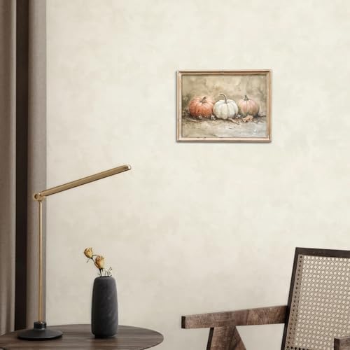 uniro Rustic Autumn Pumpkin Painting Wall Art, Pumpkin Still Life Painting - Image 7