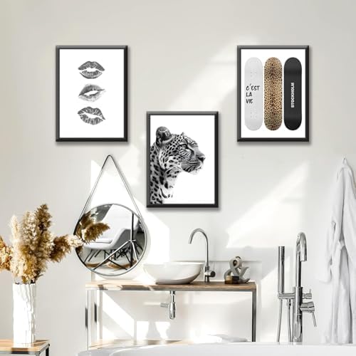 3 Piece Framed Stockholm Style Wall Art, Trendy Preppy Aesthetic Room Decor - Image 6