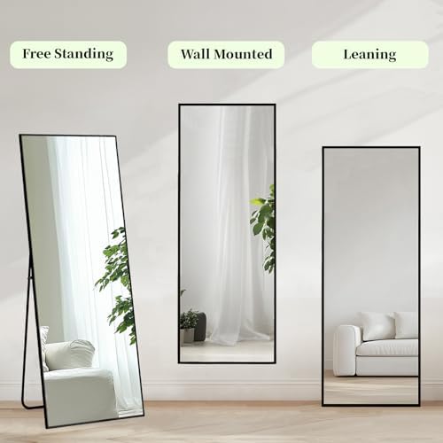 Sunniry Full Length Mirror 56x16 inch, Metal Frame - Image 6