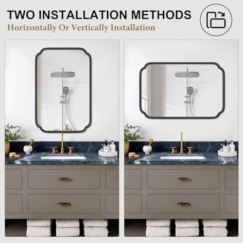 Ferytange Black Bathroom Vanity Mirrors - Image 6