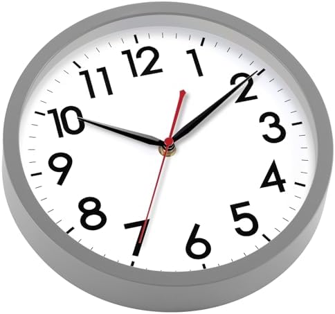 AKCISOT 10 Inch Wall Clock, Silent Battery Operated Analog Clock - Image 7