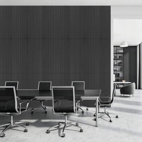 6PCS 24x48 Inch Slat Black Ceiling Tiles, 2x4 Ft Fluted Drop Ceiling Panels - Image 6