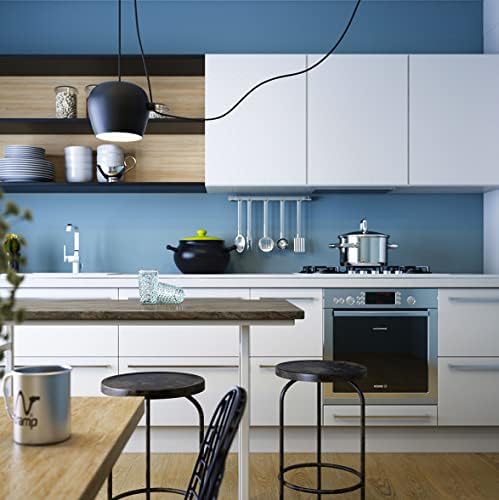 Ismoon 15.7"X393"Blue Contact Paper Matte Blue Wallpaper Peel and Stick - Image 6