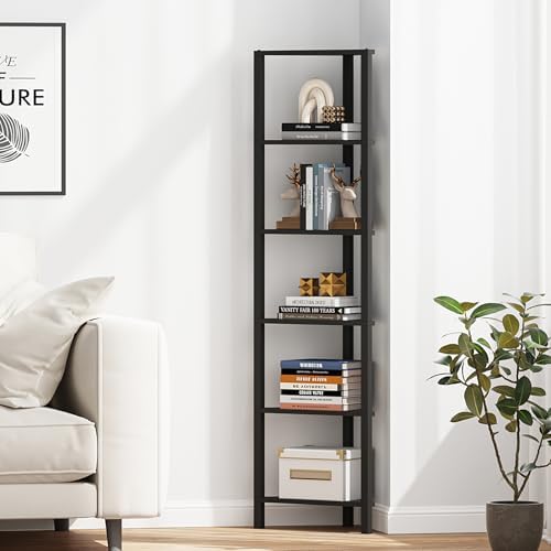 TUTOTAK Corner Shelf, 6-Tier Corner Bookshelf - Image 7