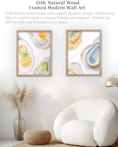 iHery 12x16in Blue Oyster Framed Coastal Wall Art, Acrylic Front - Image 7