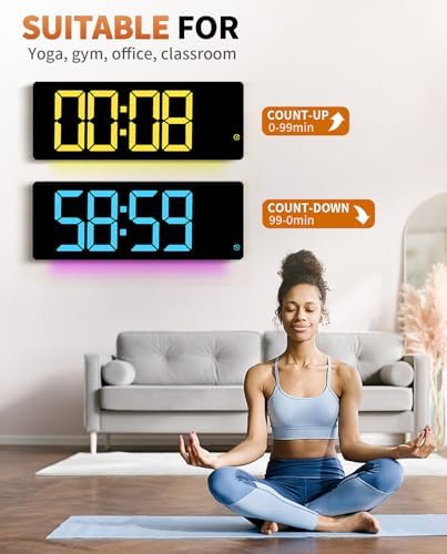 17.2" Large Digital Wall Mount Clock, Big LED - Image 7