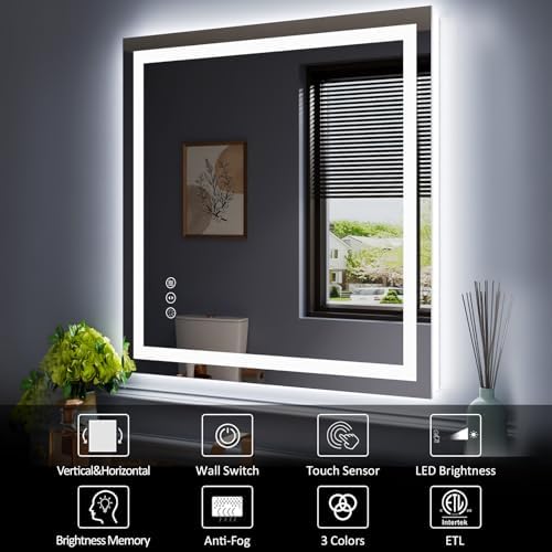Amorho LED Mirror for Bathroom 40"X38" - Image 6