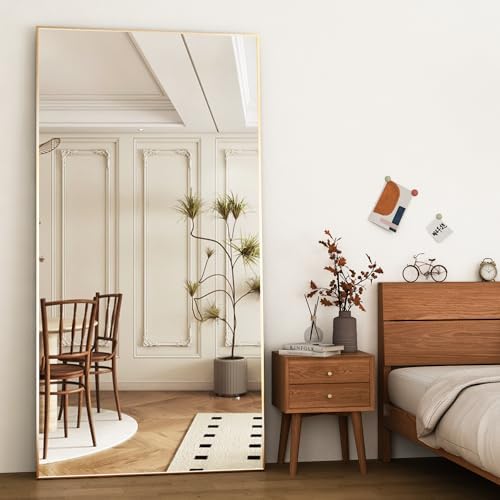 Full Length Mirror 71"x25" Floor Mirror Large Gold Mirror Body Rectangle Mirror - Image 7