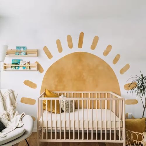 Boho Sun Fabric Wallpaper Kids Wall Stickers Nursery Self-Adhesive Arch Wall - Image 6