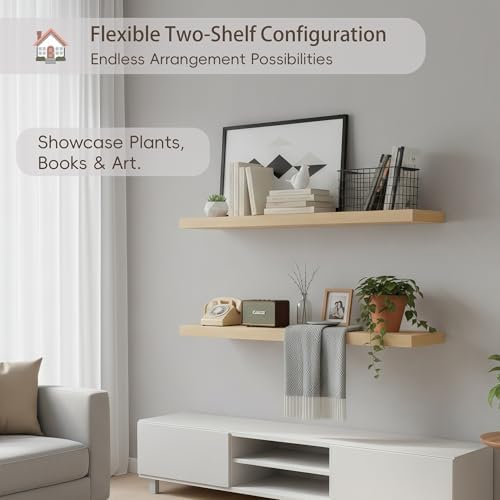Lufia Floating Wall Shelves, MDF - Image 6