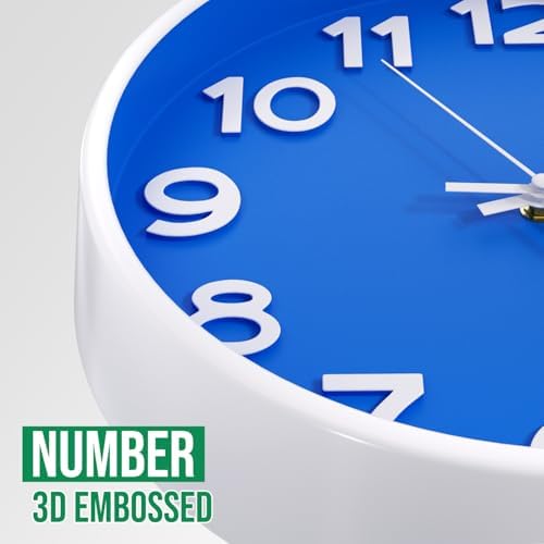 Wall Clock Silent Non-Ticking Battery Operated Indoor Analog Simple Style - Image 6
