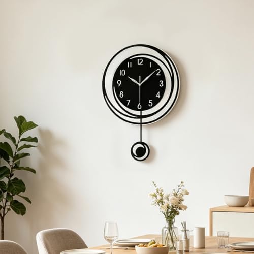 Modern Minimalist Pendulum Wall Clock Silent Clock - Image 7