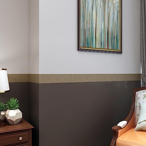 YENHOME Grasscloth Wallpaper Border Peel and Stick Removable Wall Border Trim - Image 6