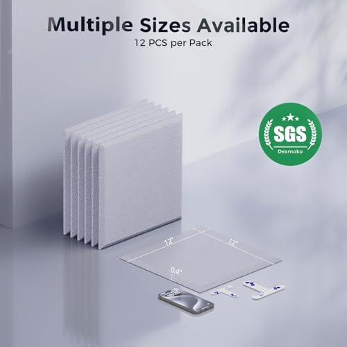 12 Pack Self-Adhesive Acoustic Panels, 2nd Generation Sound Absorbing Panel - Image 7