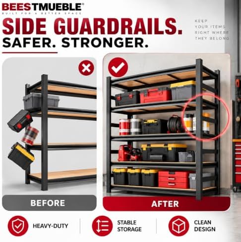 Garage Shelving, 3000 LBS Heavy Duty Metal Storage Shelves - Image 6