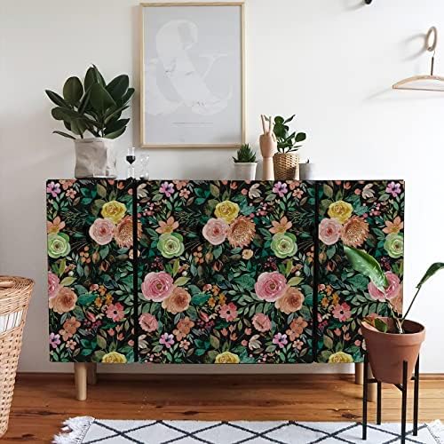 Simon&Siff Dark Floral Peel and Stick Wallpaper, 17.3" x 400" - Image 6