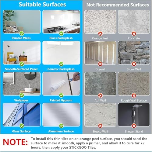 STICKGOO Peel and Stick Wall Tile Self-Adhesive Backsplash Thicker Design - Image 6