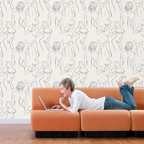 Minimalist Abstract Peel and Stick Wallpaper Woman Body Wall Art Decor Modern - Image 6