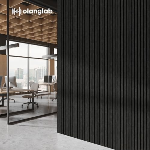 Olanglab Wood Panels for Wall 4Pack 94.5"x12.6" Matte Black - Image 7