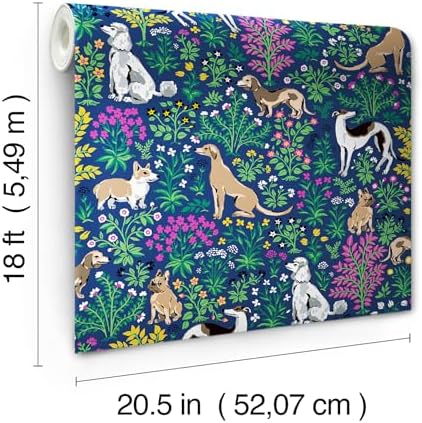 NuWallpaper x Printfresh Must Love Dogs Indigo Peel and Stick Wallpaper - Image 6