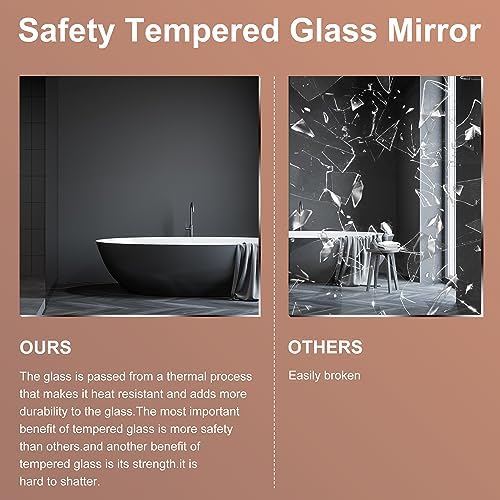 Black Round Mirror 30 Inch, Circle Bathroom Vanity Mirror - Image 7