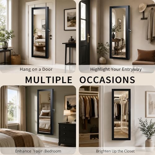 Over the Door Jewelry Organizer, Wall Mounted Jewelry Cabinet - Image 7
