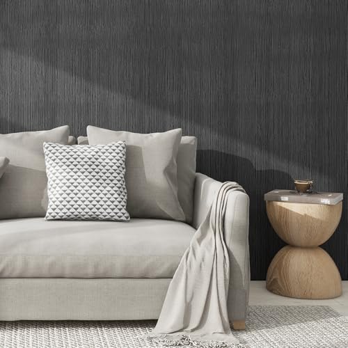 Grasscloth Textured Wallpaper Peel and Stick 24inX393in Fabric Wall Paper - Image 6