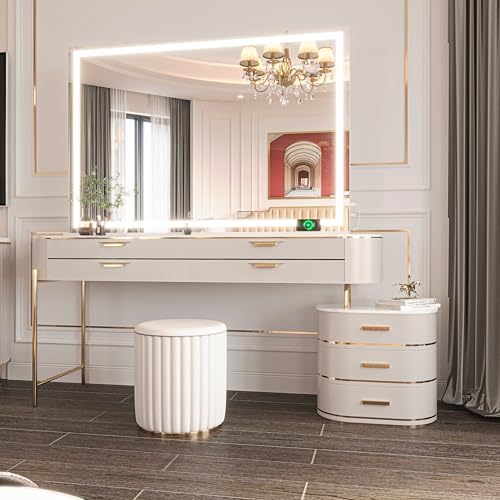 Hasipu Vanity Mirror with Lights and Bluetooth Speaker, Lighted Makeup Mirror - Image 6