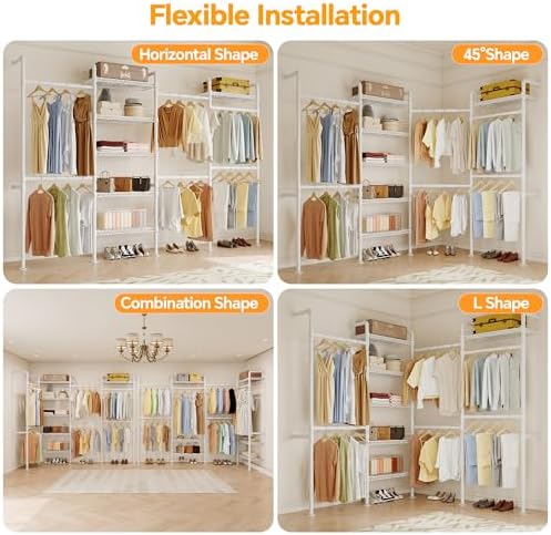 Higeego W4 Wall Mounted Clothes Rack, Industrial Pipe Clothing Rack - Image 6