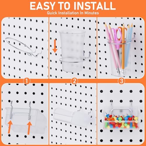 INCLY 90PCS Metal Peg Board Kit - Image 6