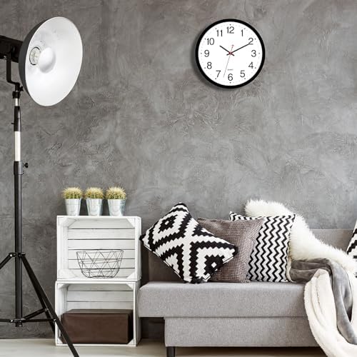Foxtop 2 Pack 12" Wall Clock Silent Battery Operated Analog Clock - Image 6