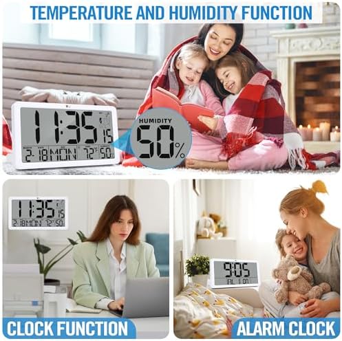 TXL Atomic Digital Wall Clock, Battery Operated - Image 6
