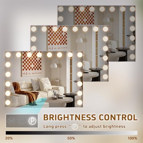 FENCHILIN Vanity Mirror with Lights, Hollywood Lighted Makeup Mirror with 18 - Image 7