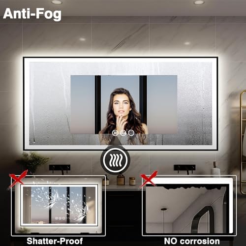 EchosLife 72x32 LED Bathroom Vanity Mirror - Image 6