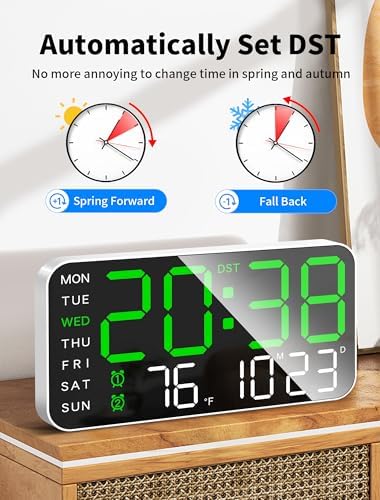 MASHI 8.4" Digital Clock, Desk Alarm Clock - Image 6