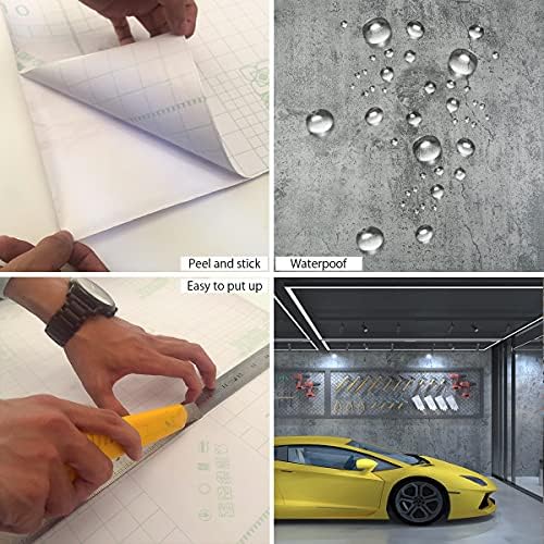 Gray Cement Contact Paper Matte Thick 16x708 inch Grey Concrete Peel Stick - Image 6