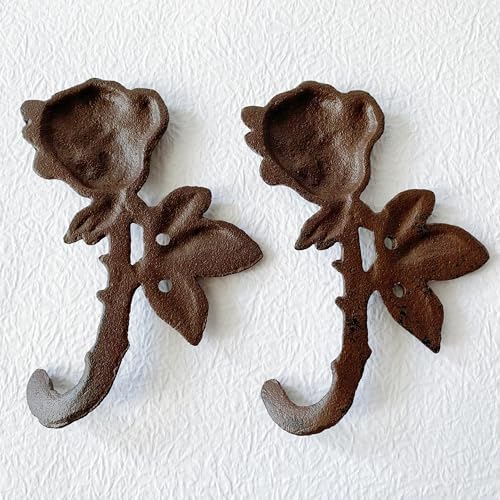 Rustic Flower-Shaped Decorative Wall Hook Rack Hangers - Image 7